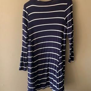 Flowy Blue Long Sleeve Dress